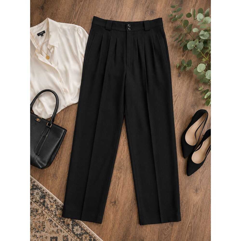 Alanni By Donny Brook Womens Casual Pants 100% Wool Sz10 Mid-Rise Preppy Style